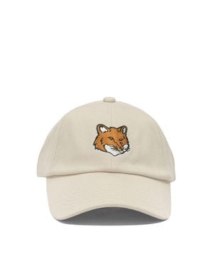 Maison Kitsuné Maison Kitsuné "Fox Head" Baseball Cap - White