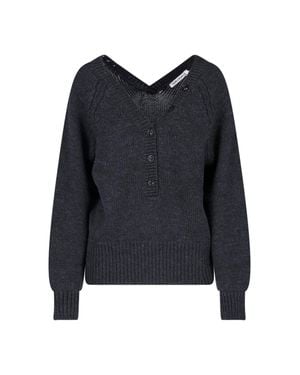 Our Legacy Button-Front V-Neck Cardigan - Blue