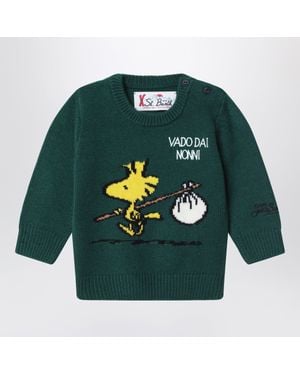 MC2 Saint Barth Dark Snoopy Intarsia Sweater - Green