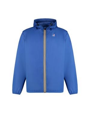 K-Way Claude Hooded Nylon Jacket - Blue