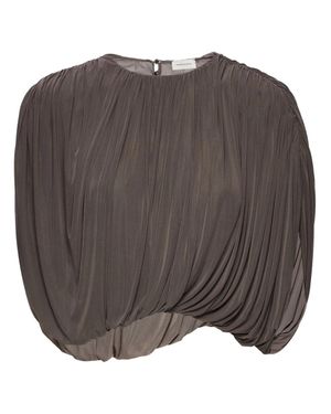 Magda Butrym Draped Cupro Top - Brown