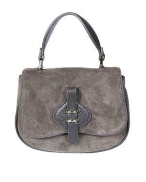 Coccinelle Sophisticated Mini Suede Crossbody Bag - Gray
