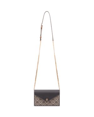 Tory Burch Monogram Chain Wallet - White