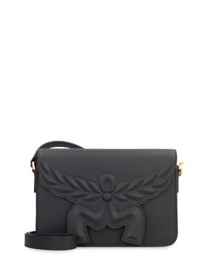 MCM Mini Leather Crossbody Handbag - Gray
