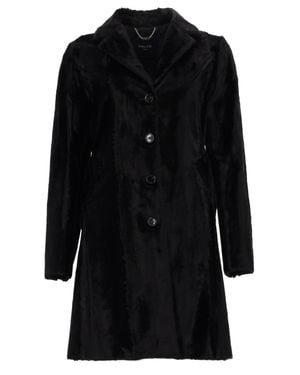 Paltò Single-Breasted Long Coat - Black