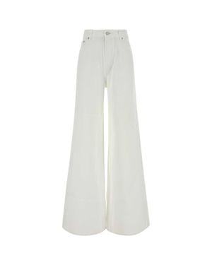 Alaïa Denim Wide-Leg Jeans - White