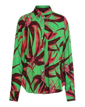 Louisa Ballou Printed Viscose Shirt - Green