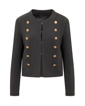 The Seafarer Wool Blend Jacket - Black