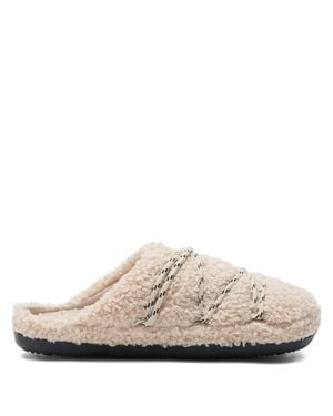 Moon Boot Teddy Slippers - White