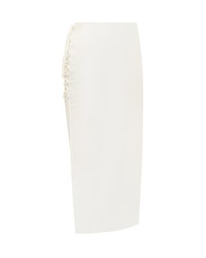 De La Vali Midi Skirt For Effortless Elegance - White