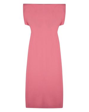 OSCAR THE COLLECTION Strapless Midi Sheath Dress - Pink