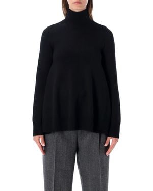 TOTEME Ribbed Turtleneck Sweater - Black