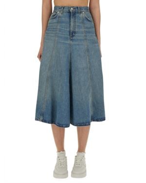 Haikure Serenity Midi Skirt - Blue