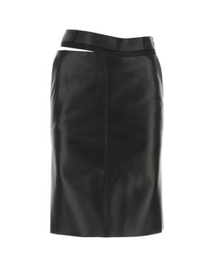 Fendi Leather Skirt - Black