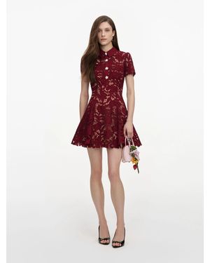Self-Portrait Lace Mini Dress - Red
