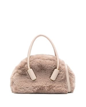 THEMOIRÈ Mini Faux-Fur Tote Handbag - Pink