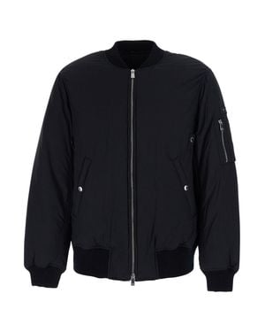 Tatras High-Collar Tech Fabric Down Jacket With Sleeve Logo Patch - Blue
