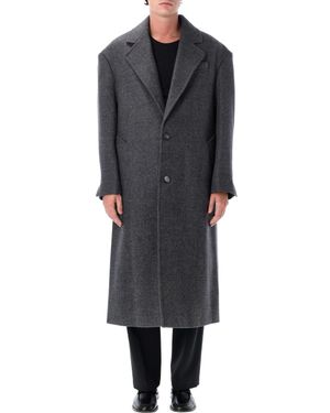 Ami Paris Long Wool Coat - Black