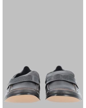 MM6 by Maison Margiela Leather Loafers - Gray