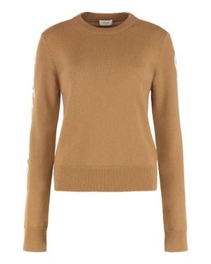 Celine Wool And Cashmere Sweater - Brown