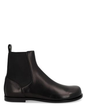 Fendi Leather Chelsea Boots - Black