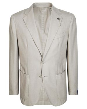 Santaniello Wool-Blend Lavata Fabric Jacket - Gray
