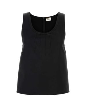 Saint Laurent Top Tailleur Avec Pe - Black