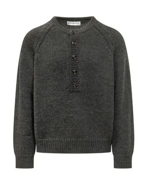 Our Legacy Shore Henley Knit Top - Gray
