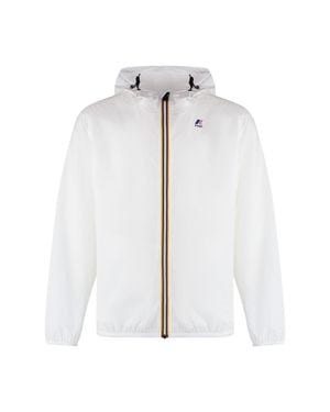 K-Way Hooded Nylon Packable Jacket - White