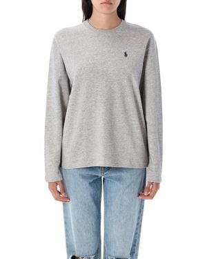 Polo Ralph Lauren Long-Sleeve Jersey T-Shirt - Gray