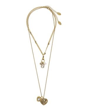 Twinset Natural Elegant Metal Necklace With Brass Finish For - Metallic