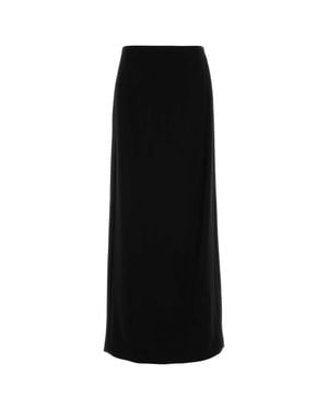 Fendi Stretch Cady Skirt Wool - Black