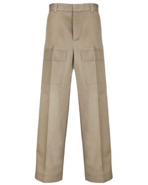 Gucci Cotton Wide Leg Cargo Pant - Natural
