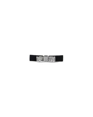 Ferragamo Embellished Elastic Waist Belt - White
