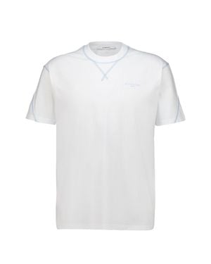 Givenchy Contrasted Stitch T-Shirt For - White