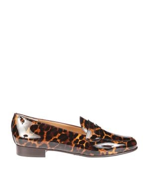 CAREL PARIS Leopard-Print Penny Loafers - Brown