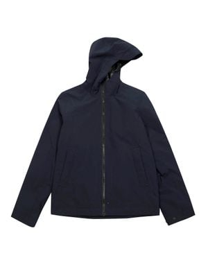 Stone Island Hooded Jacket With Wind Resistance And Anti-Drop Crinkle Reps Ny - Blue