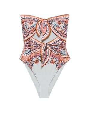 Zimmermann Chic Mid-Riff Cut-Out Top With Removable Soft Cups - White