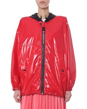 Givenchy Hooded Wind Jacket - Red