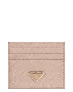 Prada Leather Cardholder For - Brown
