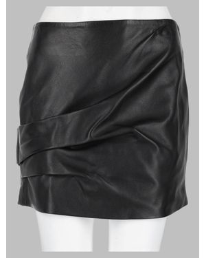 Isabel Marant Leather Mini Skirt - Black