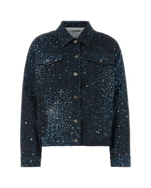 GIUSEPPE DI MORABITO Printed Stretch Denim Jacket - Blue