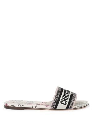 Dior Chic Cotton Flats For - White