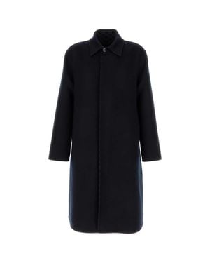Gucci Solid Wool Coat - Black