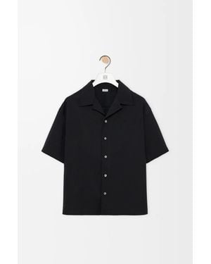 Loewe Wool Short Sleeve Shirt - Black