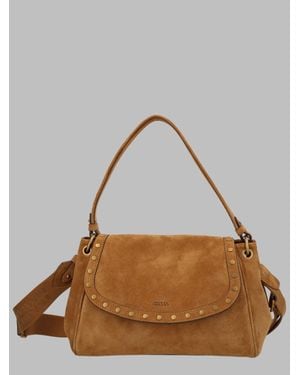 Isabel Marant Chany Medium Suede Leather Tote Bag - Brown