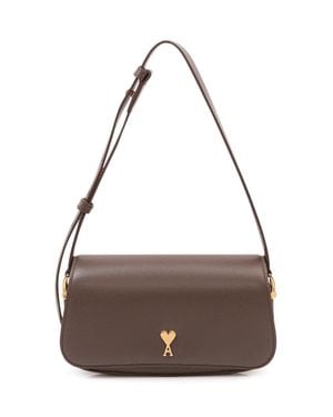 Ami Paris Shoulder Handbag - Brown