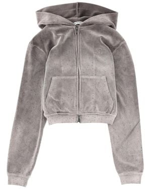T By Alexander Wang Alexanderwang.T Sweatshirt With Logo - Gray