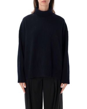 Soeur Oversized Turtleneck Sweater - Blue