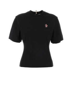 Moncler Crew Neck Logo T-Shirt - Black